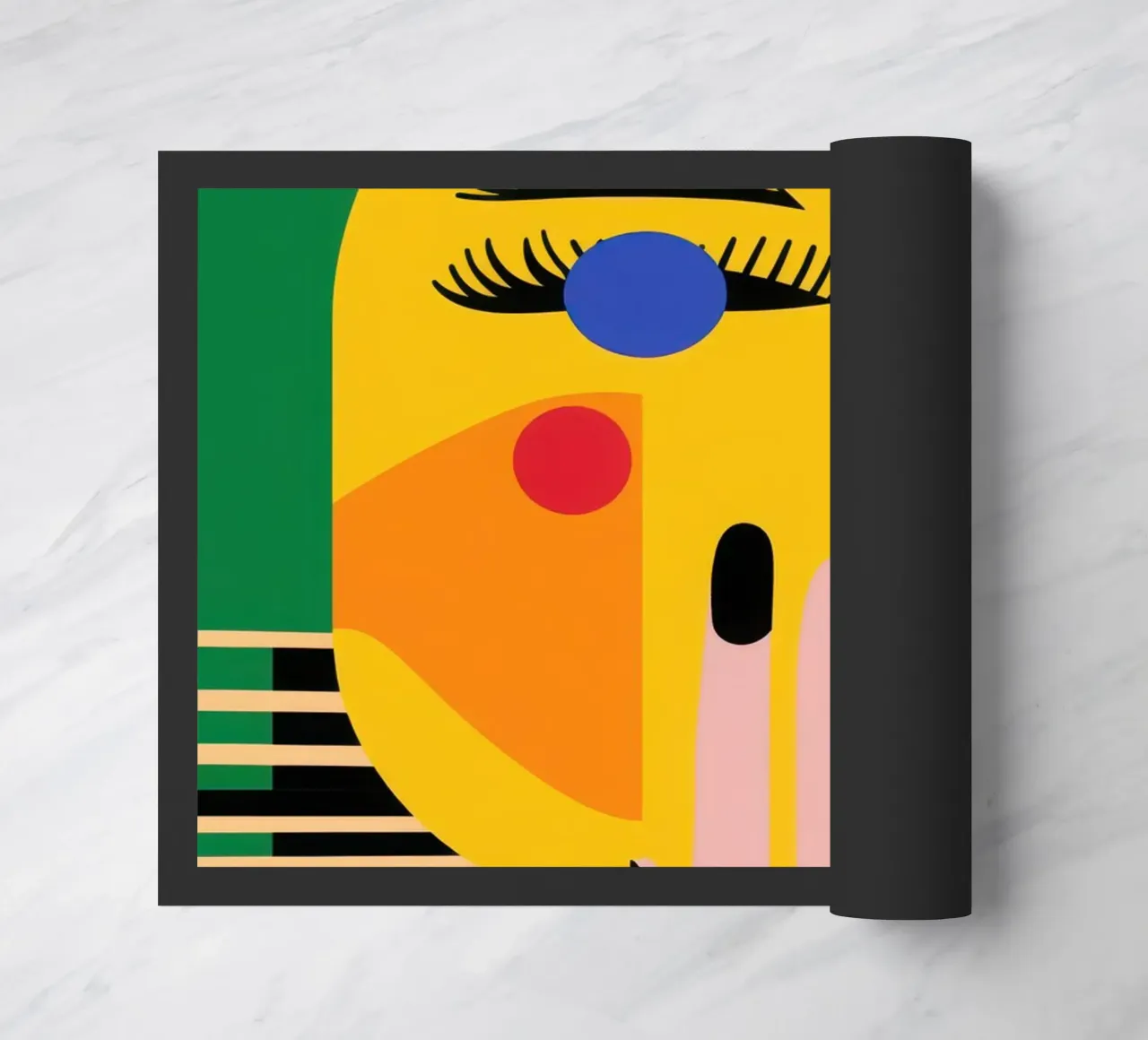 Geometric face doormat by Geometric