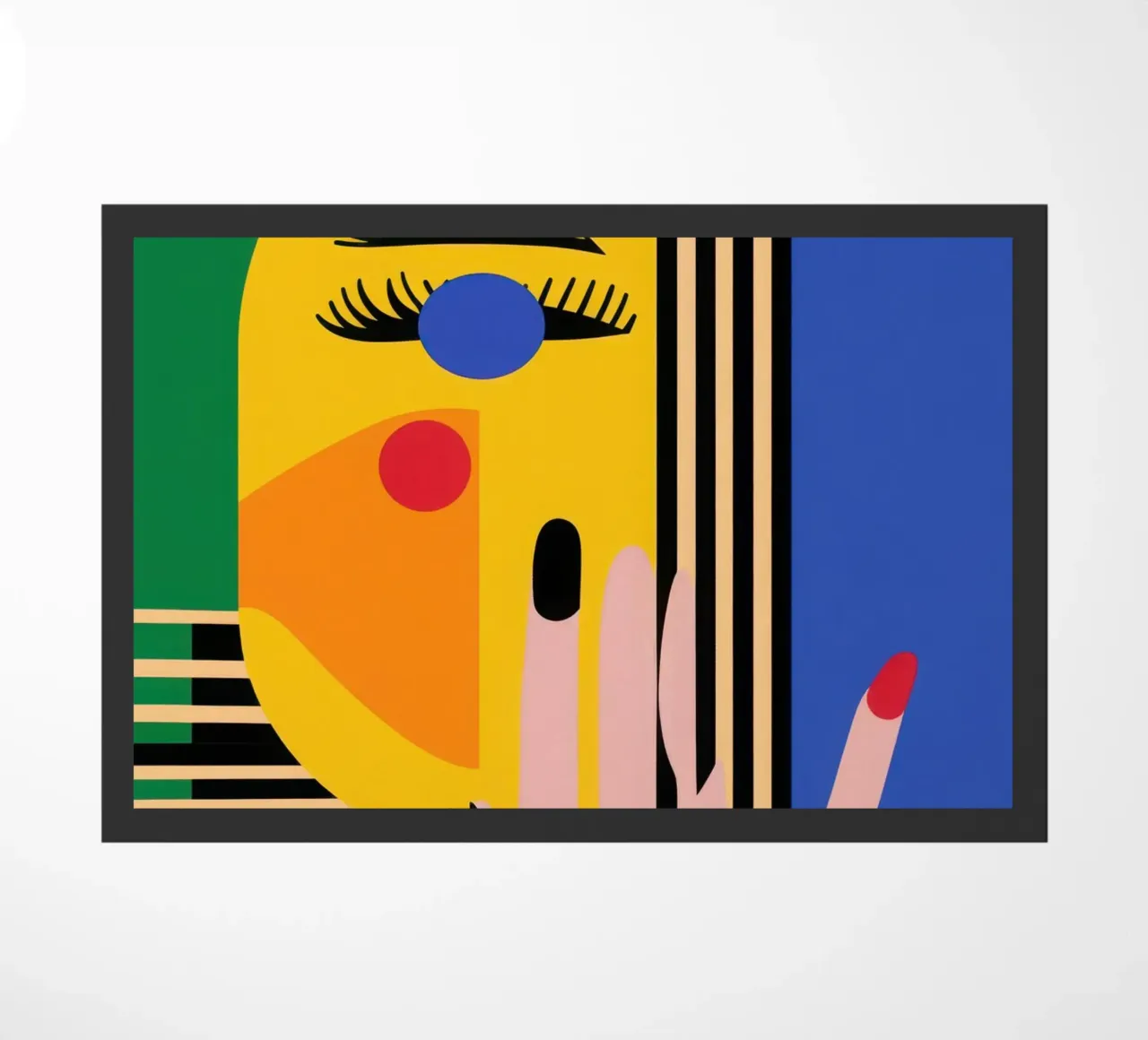 Geometric face doormat by Geometric