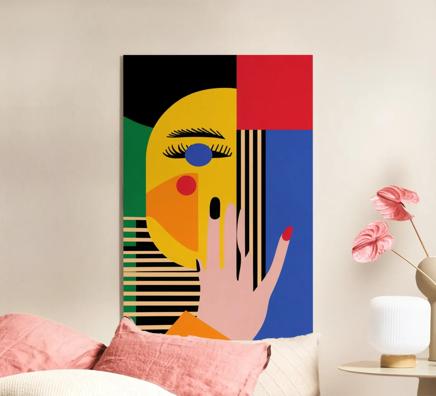 Geometric face acrylic glass by Geometric