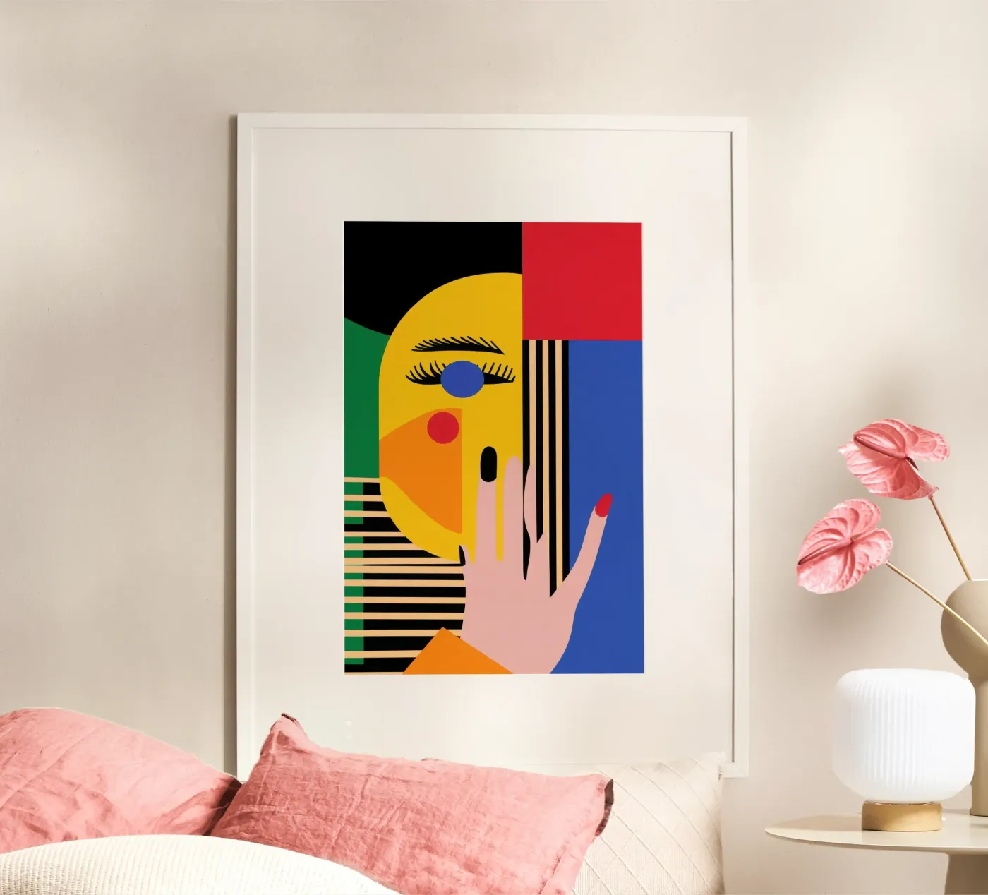 Geometric face poster by Geometric