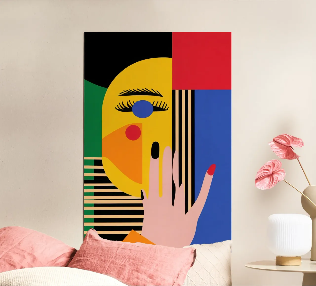 Geometric face poster by Geometric