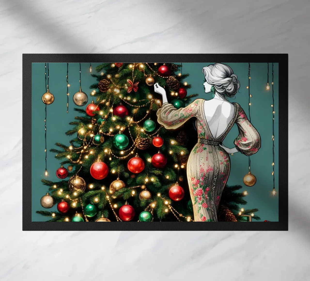 KERSTDAG deurmat van ARTOMATIC