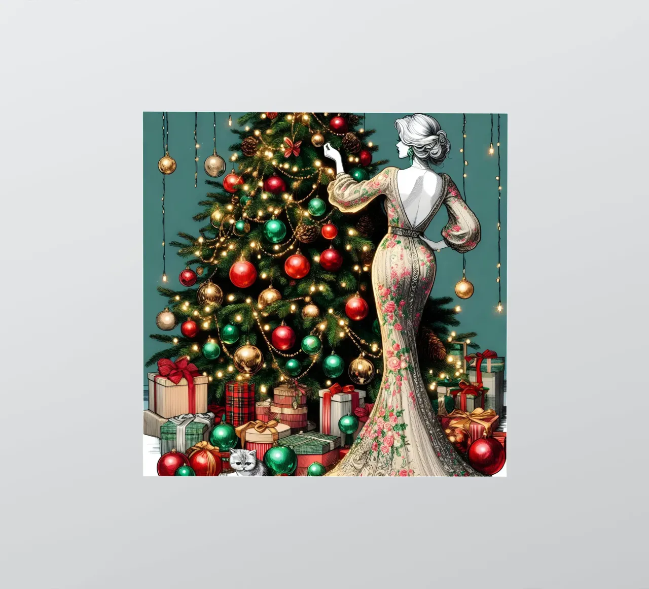 KERSTDAG sticker van ARTOMATIC