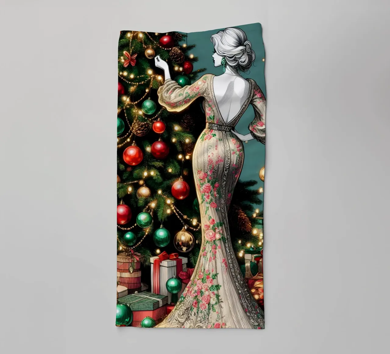 KERSTDAG badhanddoek van ARTOMATIC