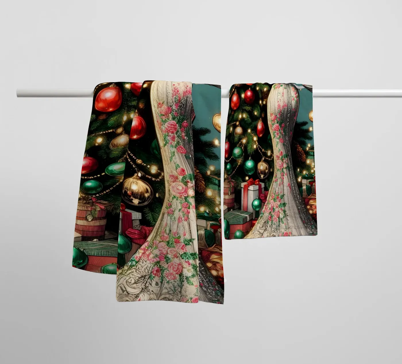 KERSTDAG badhanddoek van ARTOMATIC