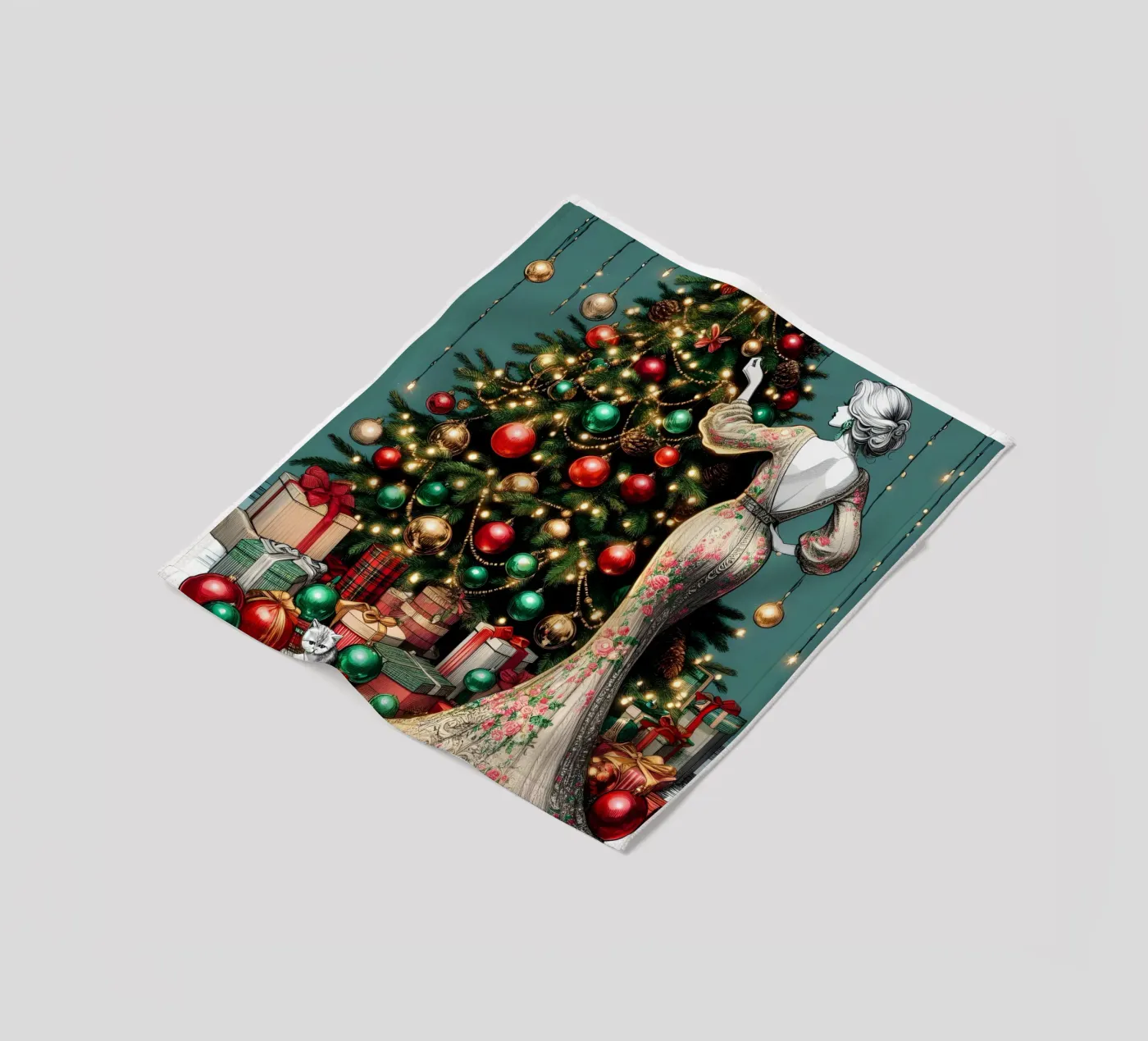 KERSTDAG fleecedeken van ARTOMATIC