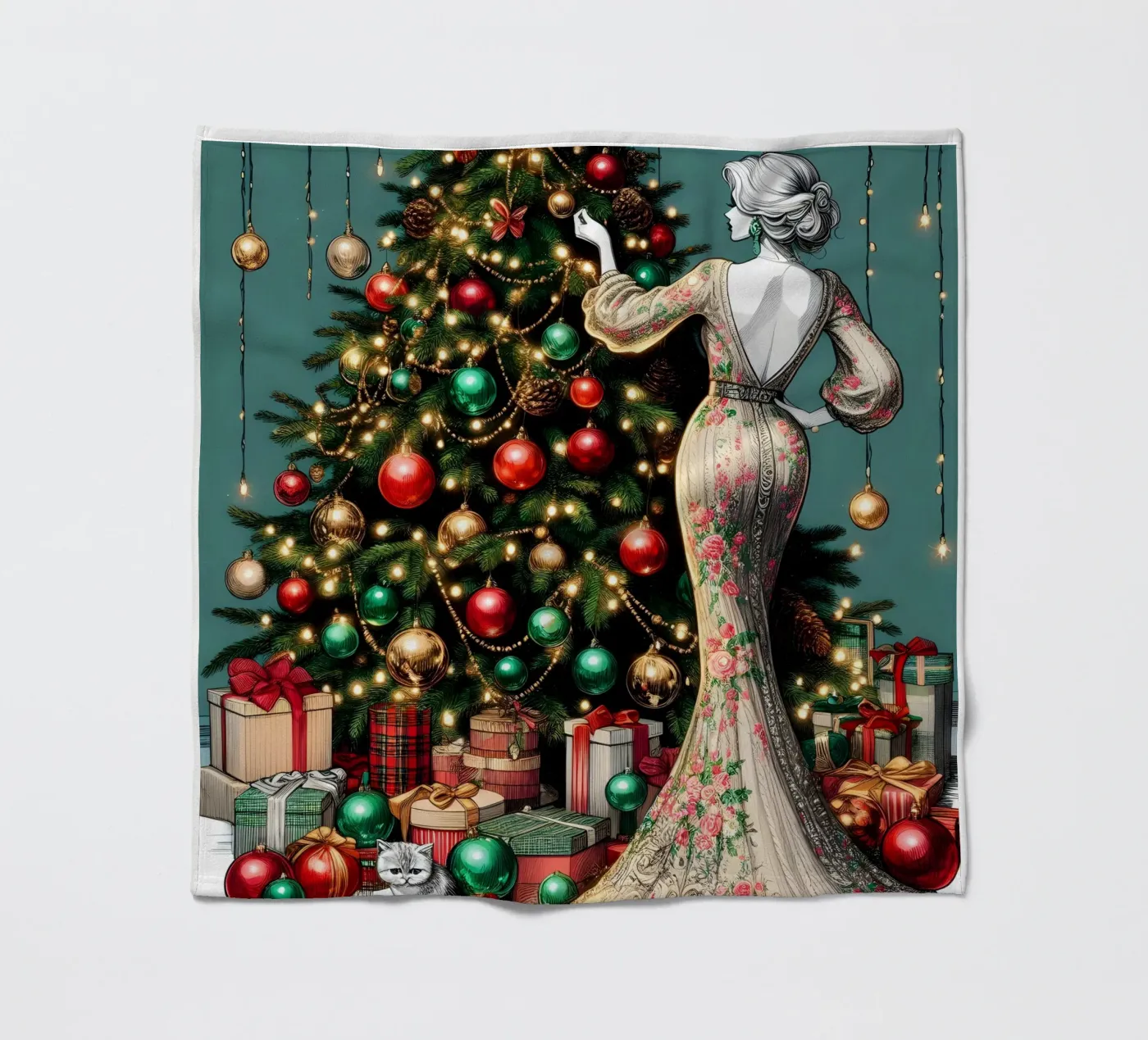 KERSTDAG fleecedeken van ARTOMATIC