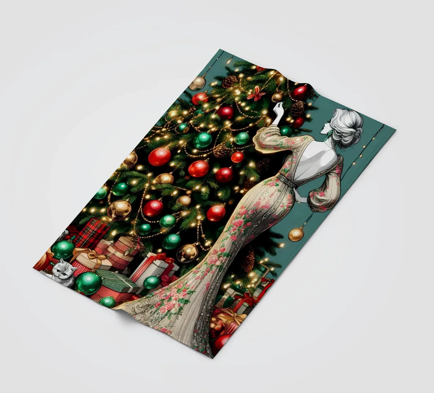 KERSTDAG fleecedeken van ARTOMATIC