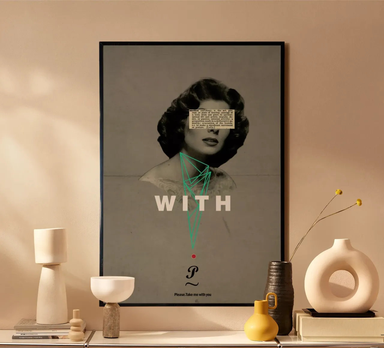 With You poster con telaio in plastica da Frank Moth