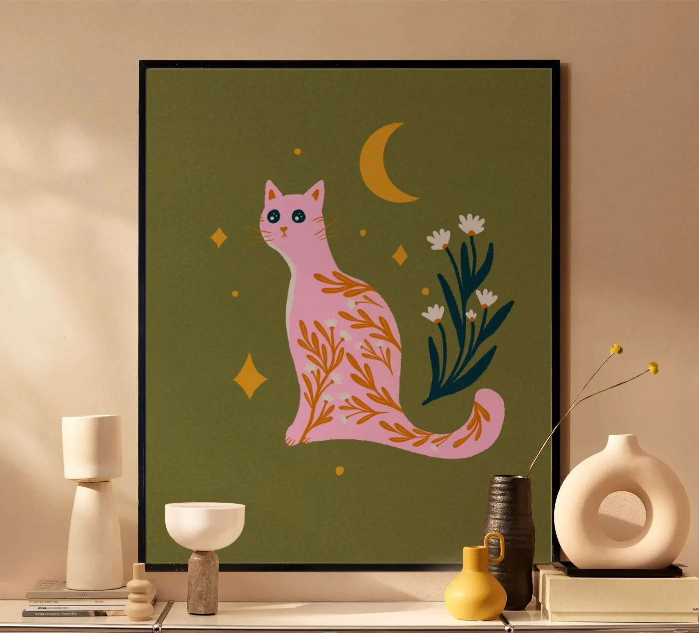 Curious cat poster by Wackapacka
