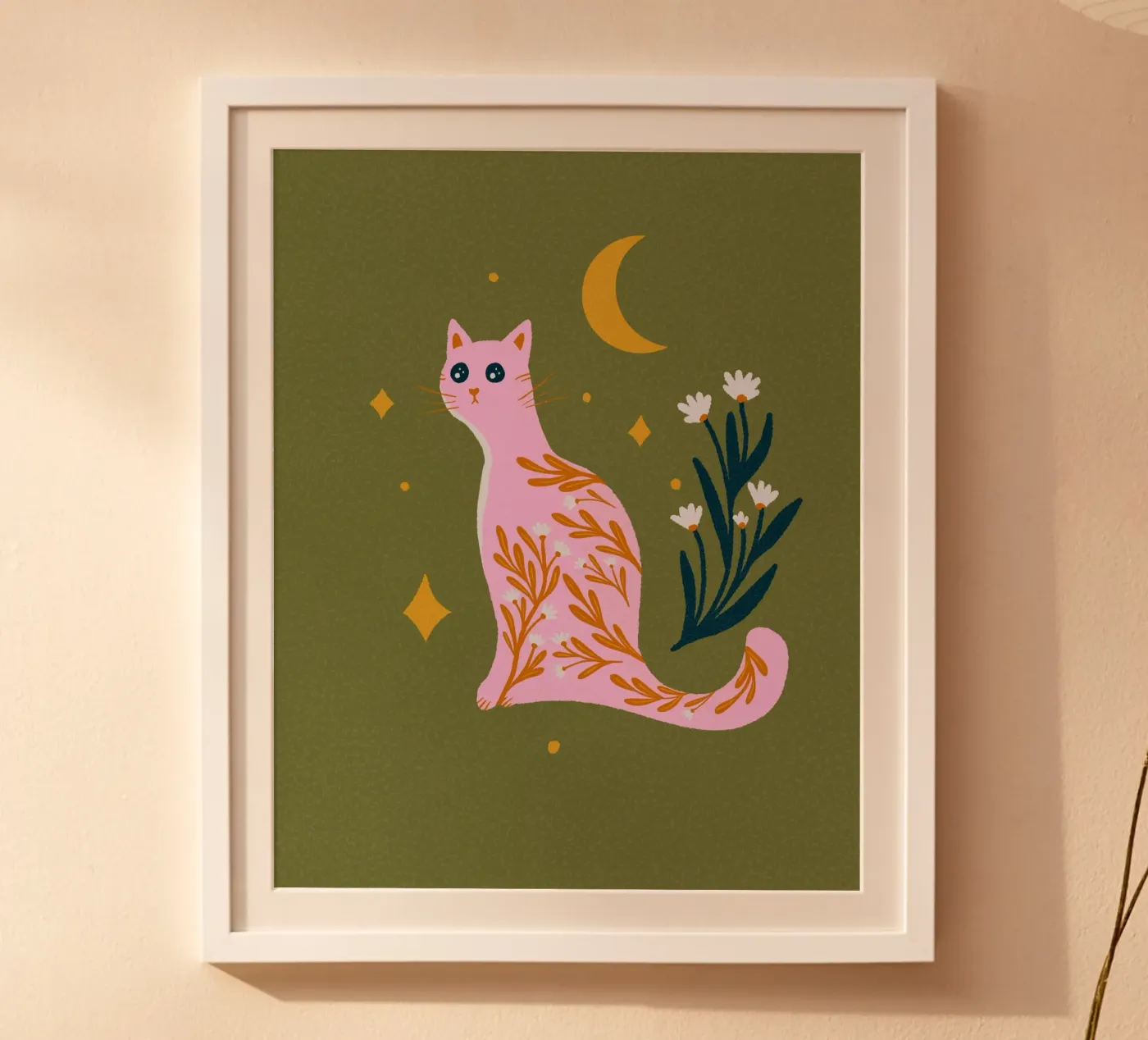 Curious cat poster by Wackapacka