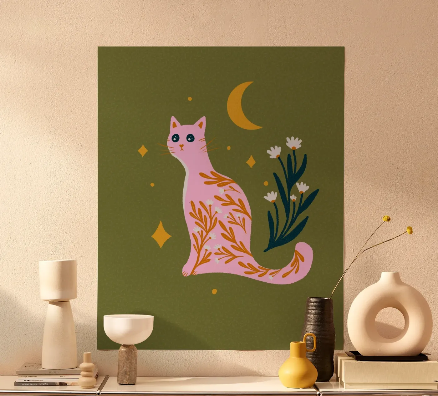 Curious cat poster by Wackapacka