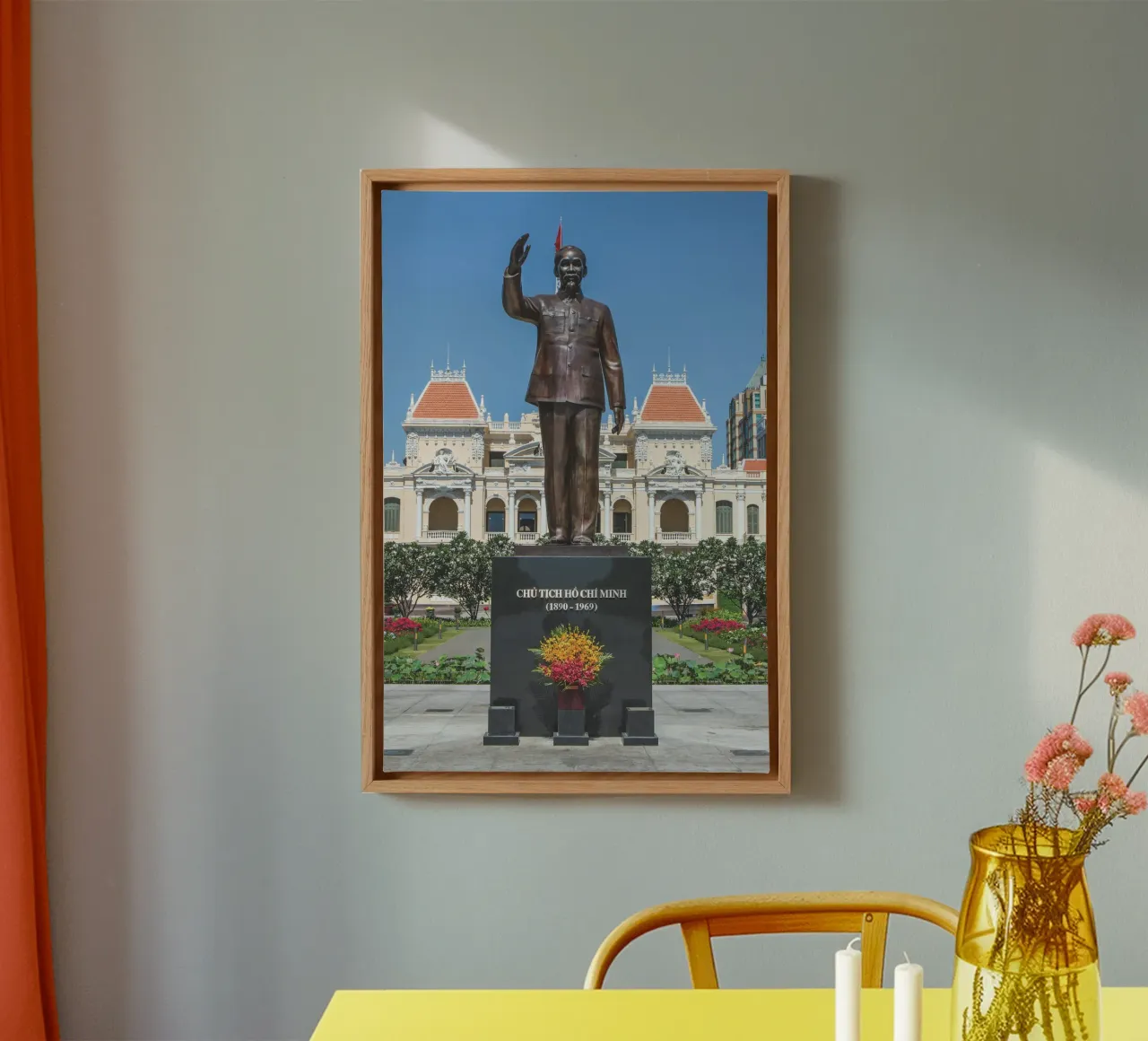 Ho Chi Minh tela con Cornice a cassetta da Dave Hare Photography