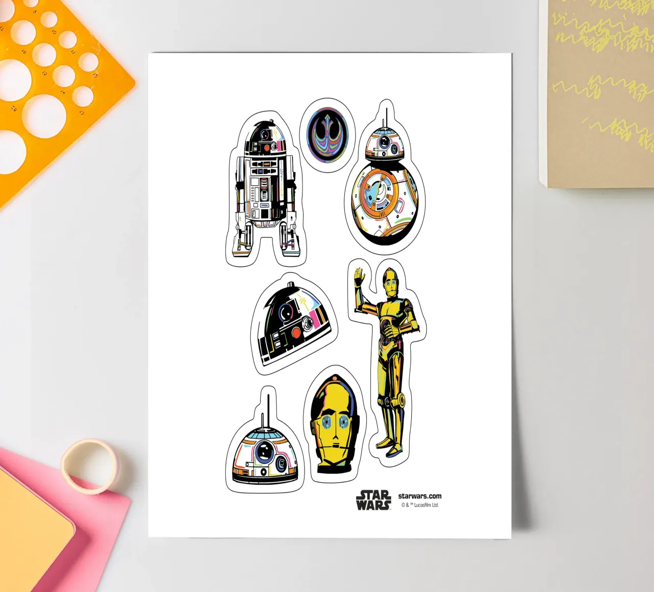 STAR WARS ROBOTS Stickerbogen von Star Wars - Sticker Shop