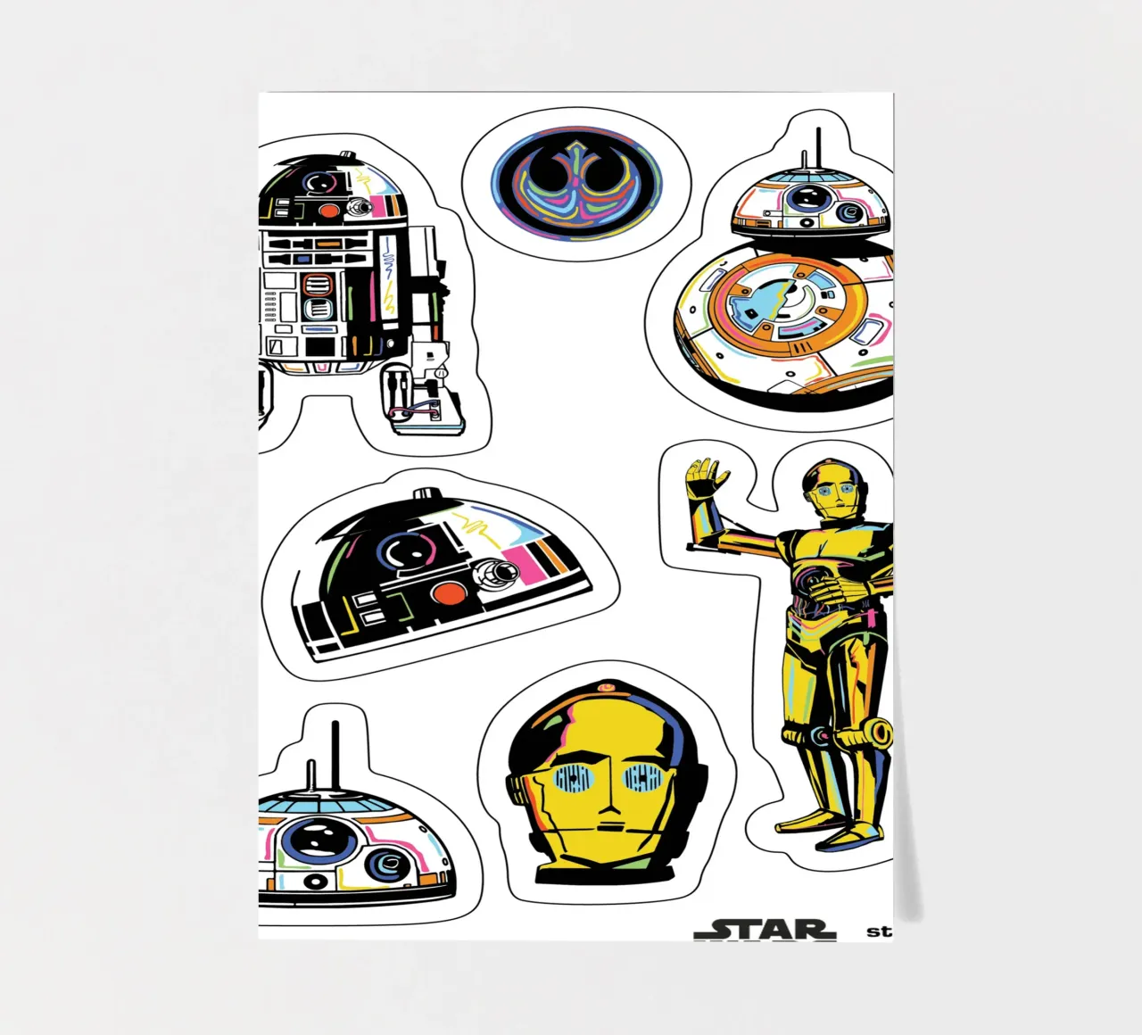 STAR WARS ROBOTS Stickerbogen von Star Wars - Sticker Shop