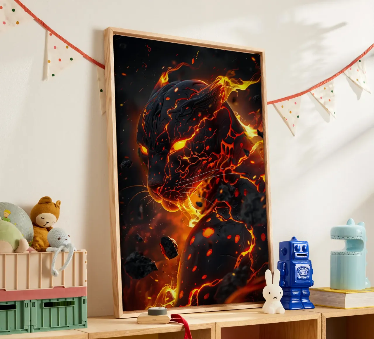 Pele de Hawaïaanse godin van vuur en vulkanen canvas met Baklijst van Autofocus