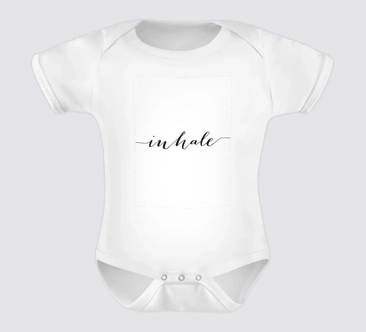 Poster Inhale - Design minimalista per il relax body neonato maniche corte da Whole©