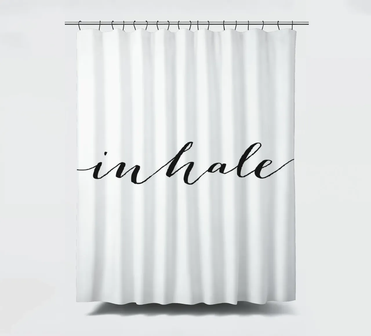 Poster Inhale - Design minimalista per il relax tenda da doccia da Whole©