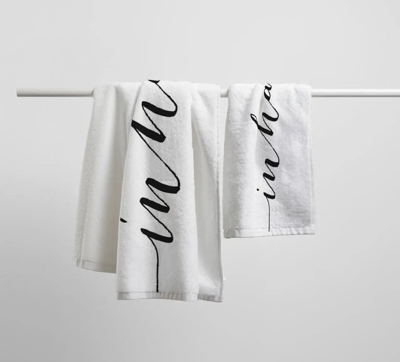 Poster Inhale - Design minimalista per il relax asciugamano da bagno da Whole©