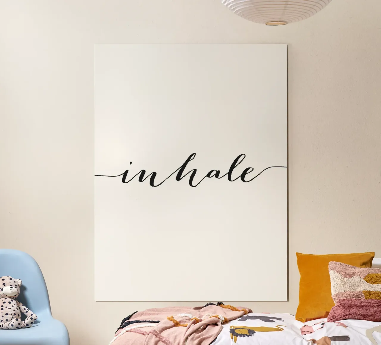 Poster Inhale - Design minimalista per il relax carta hahnemühle da Whole©