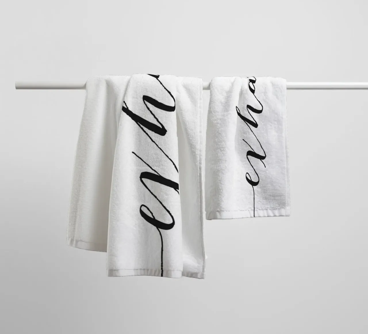 Exhale Poster - Relaxing typography design towel by Whole©