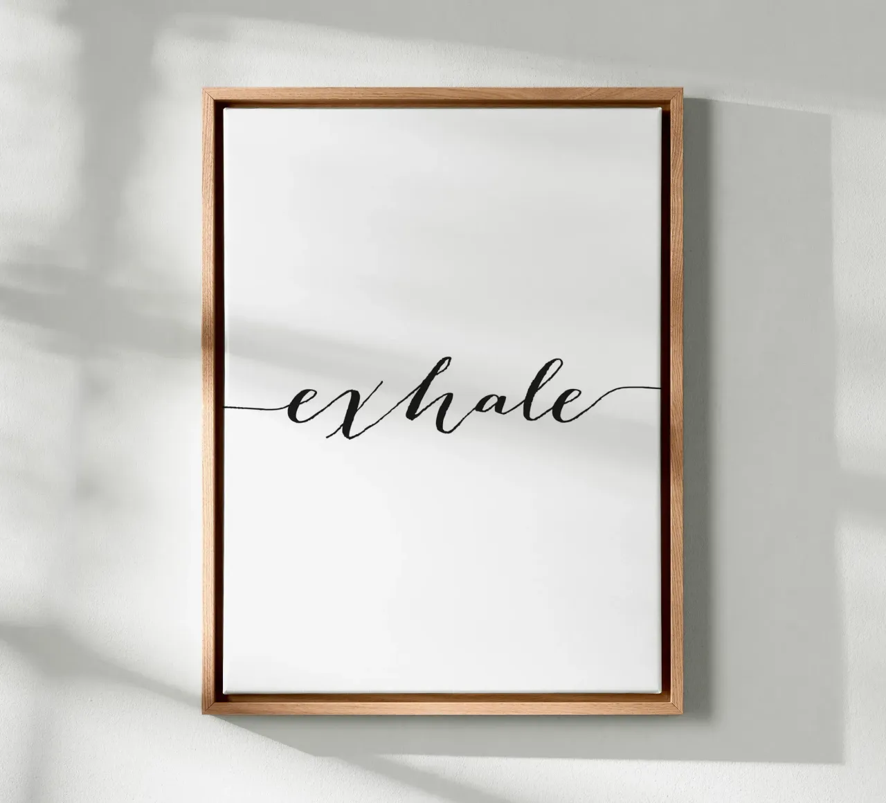 Exhale Poster - Relaxing typography design canvas by Whole©