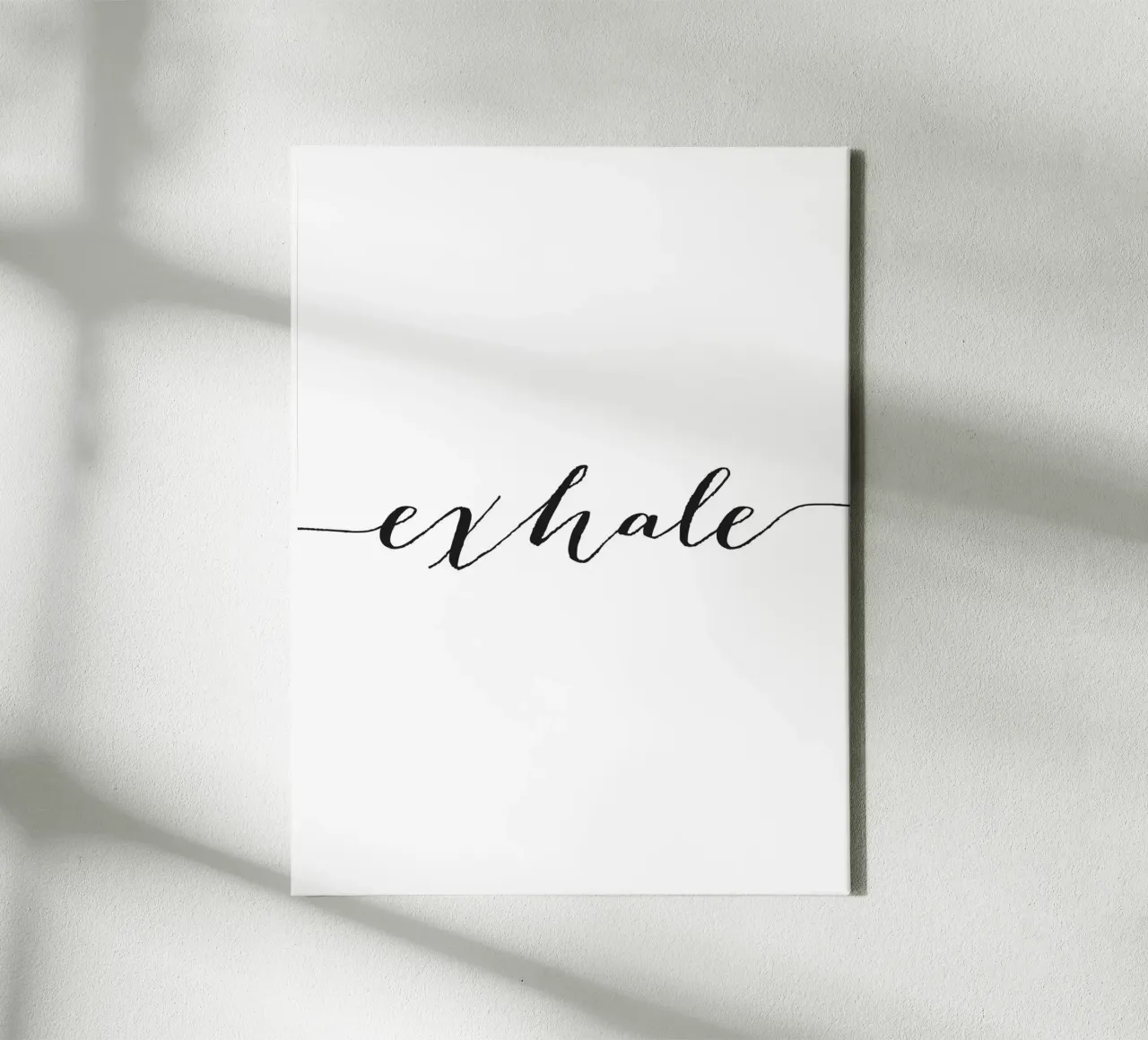 Exhale Poster - Relaxing typography design canvas by Whole©