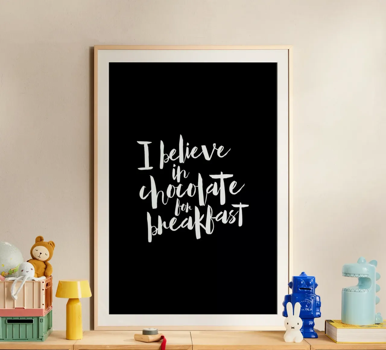 I Believe poster con telaio in plastica da Maria Kritzas