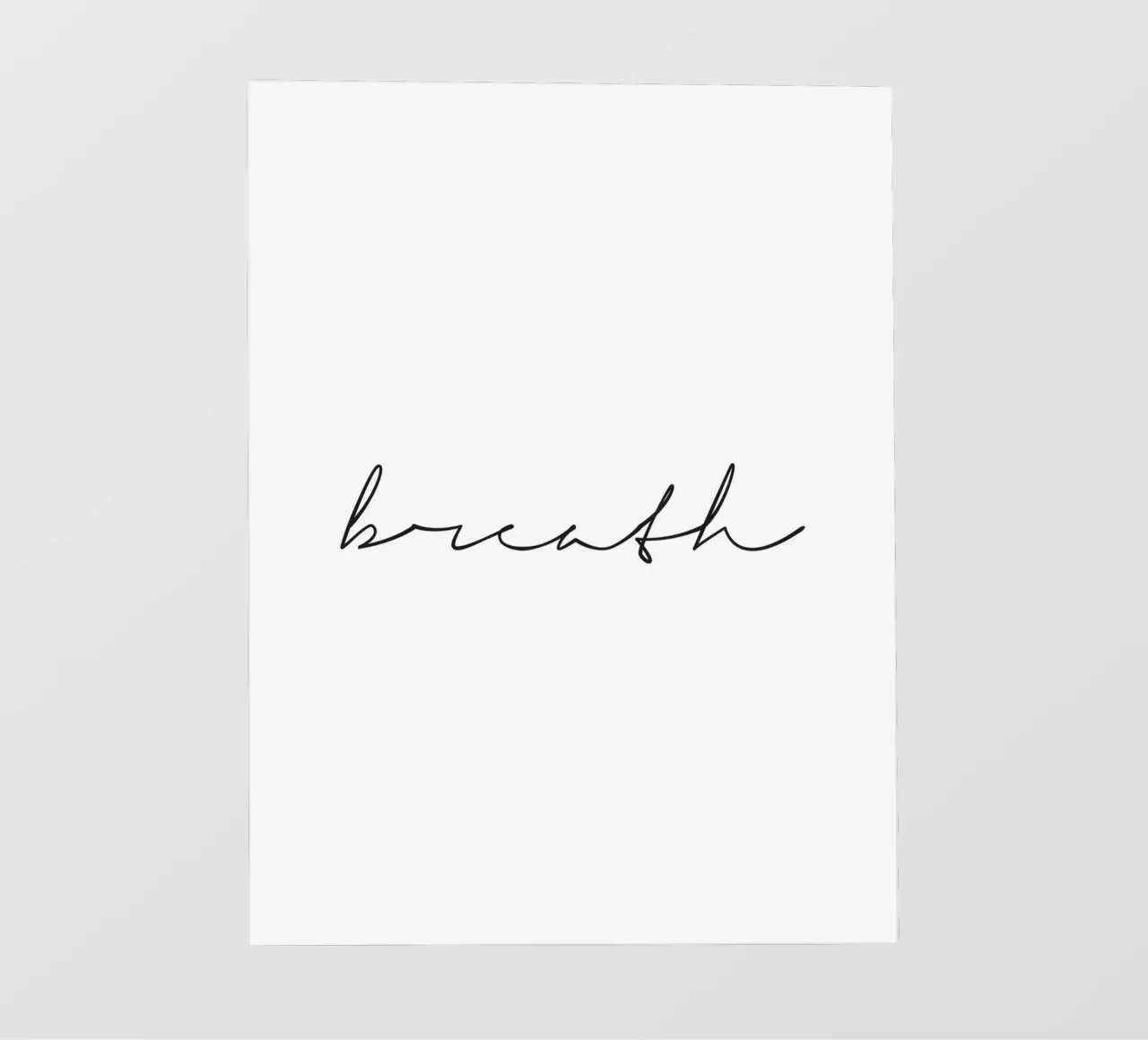 Poster Breathe - Elegante design tipografico telo in pvc da Whole©