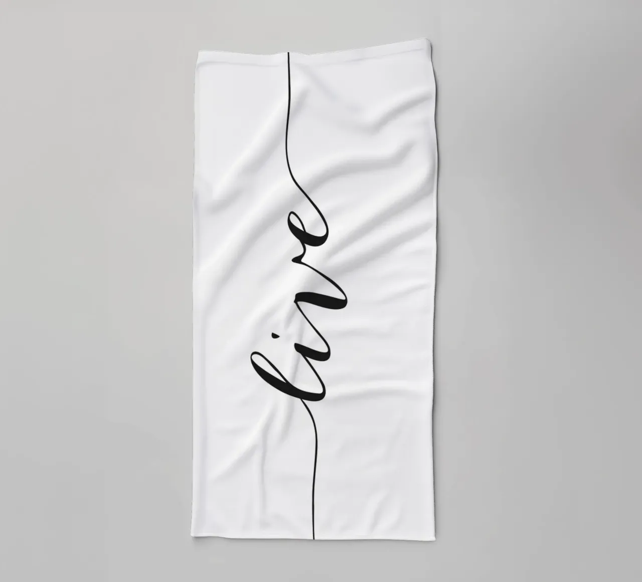 Live Poster - Minimalist typography design towel by Whole©