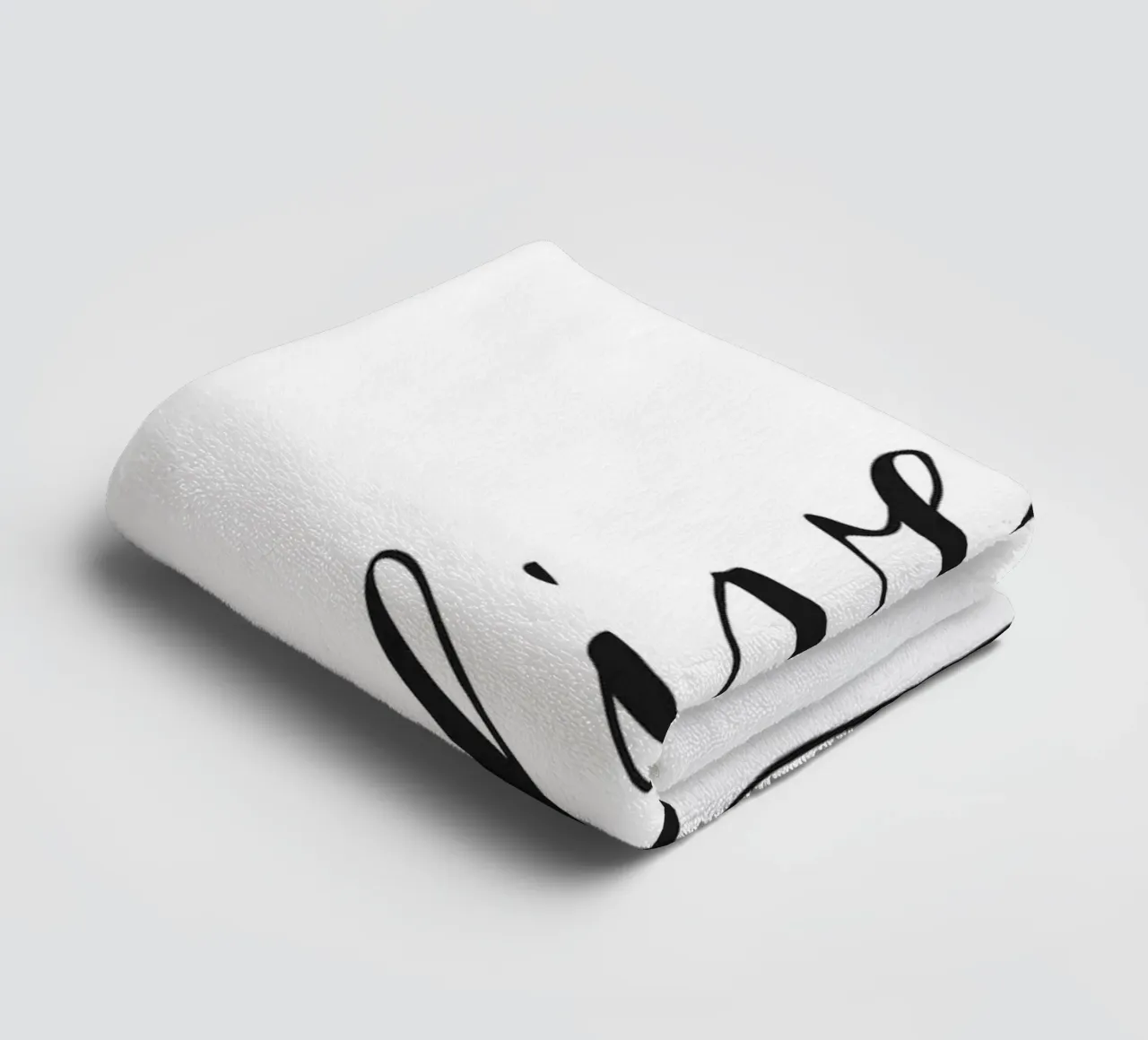 Live Poster - Minimalist typography design towel by Whole©
