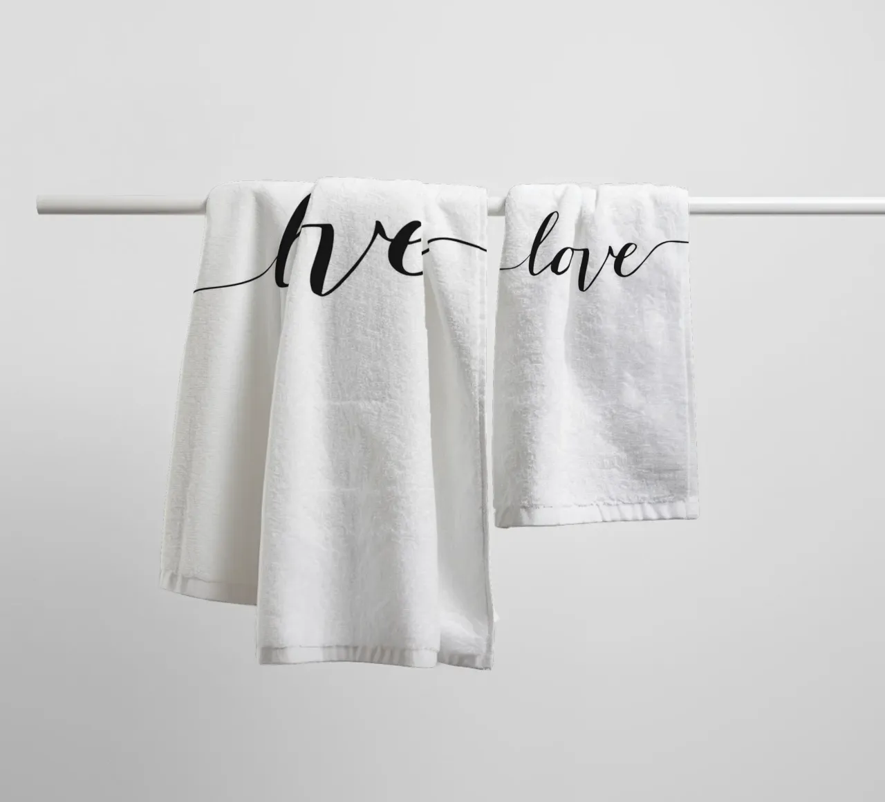 Love Poster - Minimalist typography design towel by Whole©