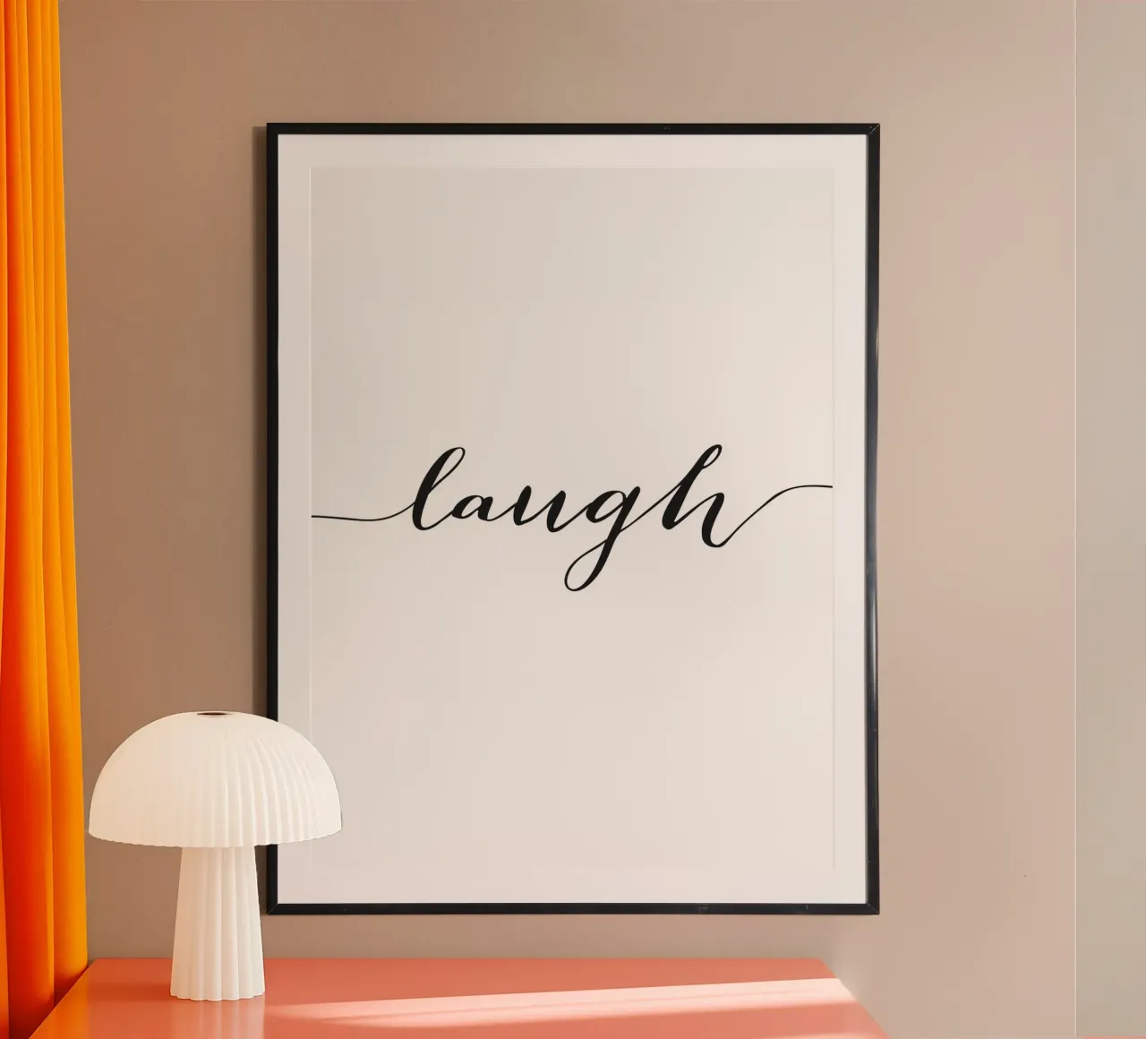 Laugh Poster - Tipografia umoristica di design poster con telaio in plastica da Whole©