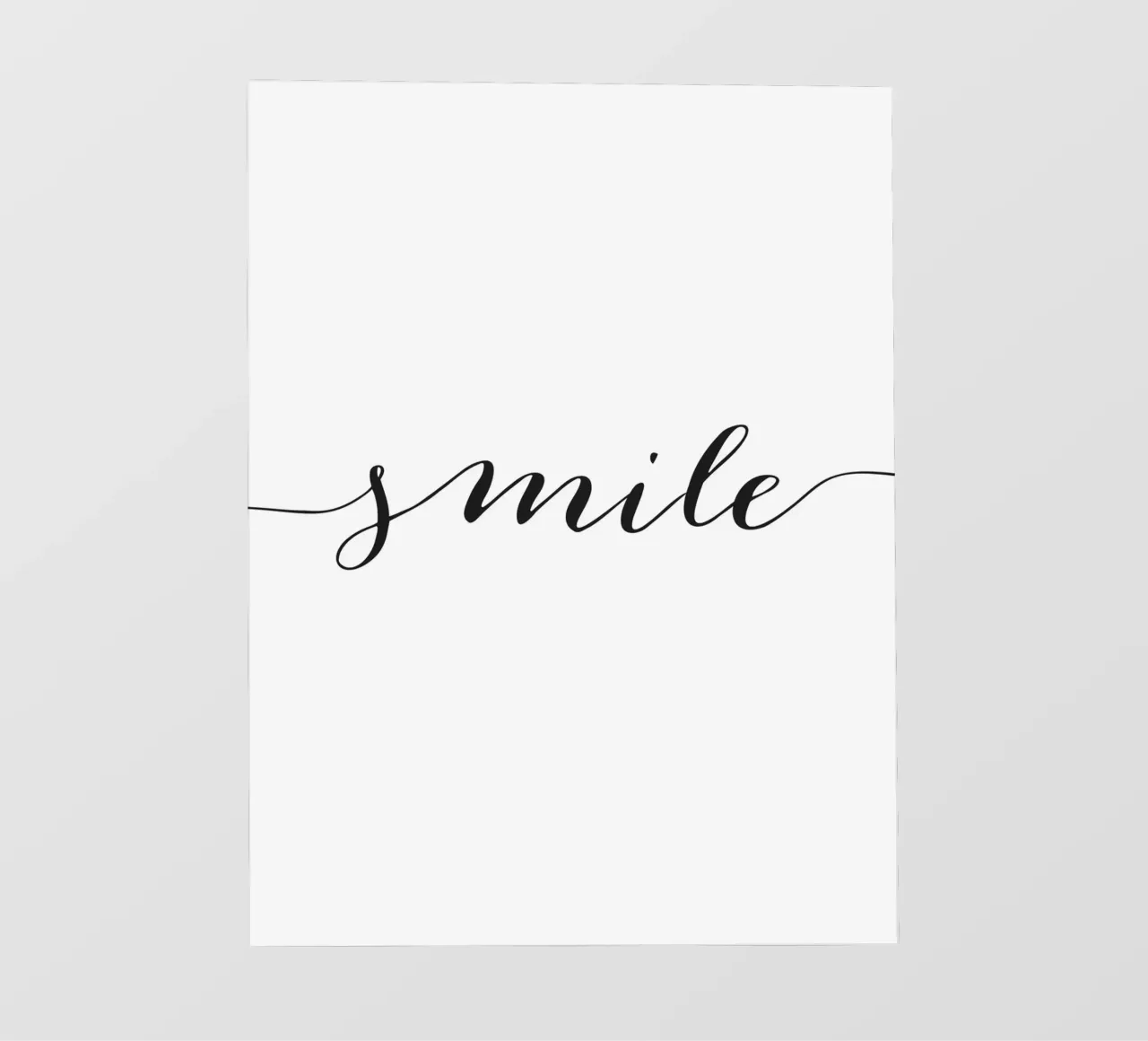 Poster Smile - Design tipografico minimalista telo in pvc da Whole©
