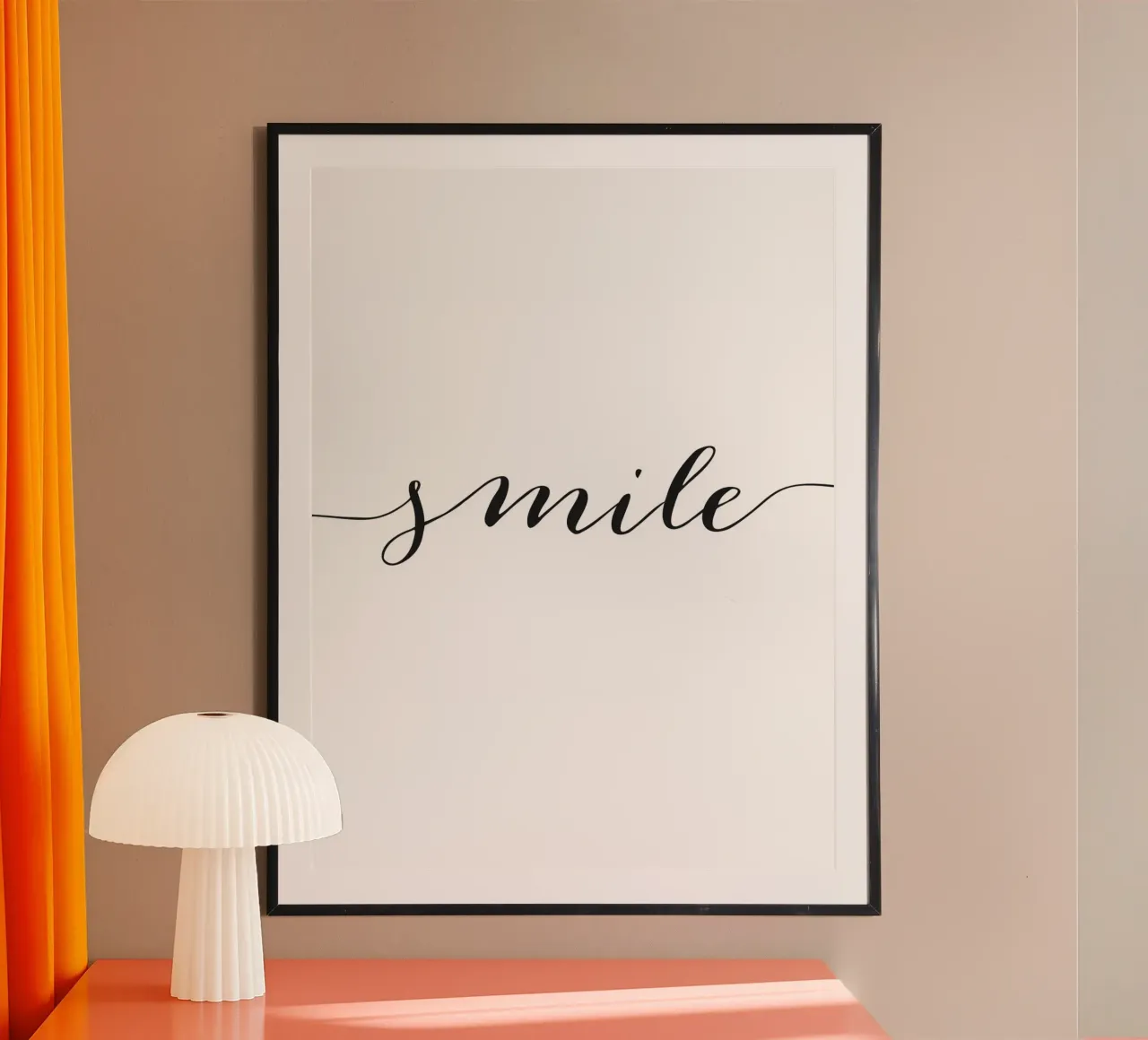 Smile Poster - Minimalist typography design hahnemühle by Whole©