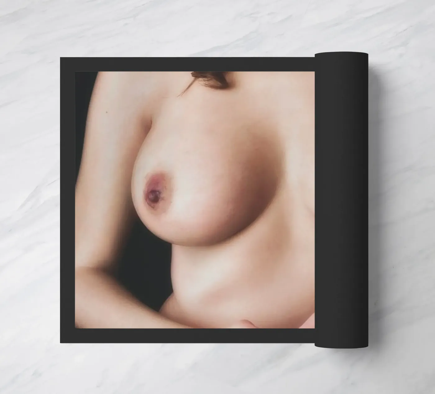 Olivia Nude doormat by Dave Hare Photography