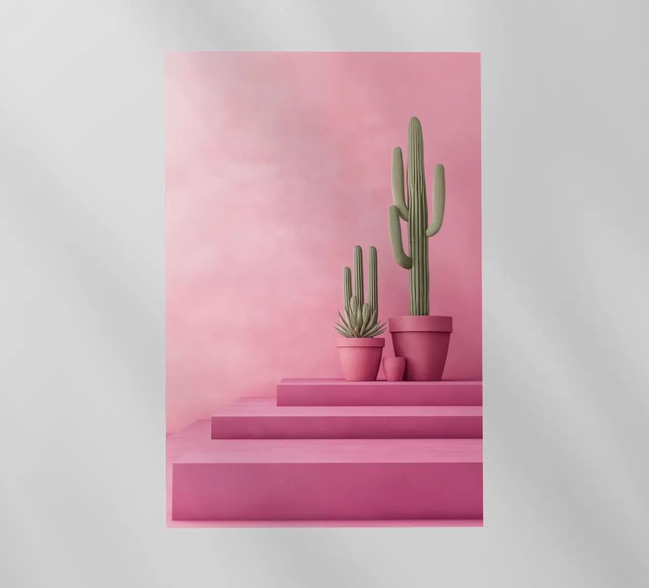 Cactus su rosa pellicola backlit da Autofocus