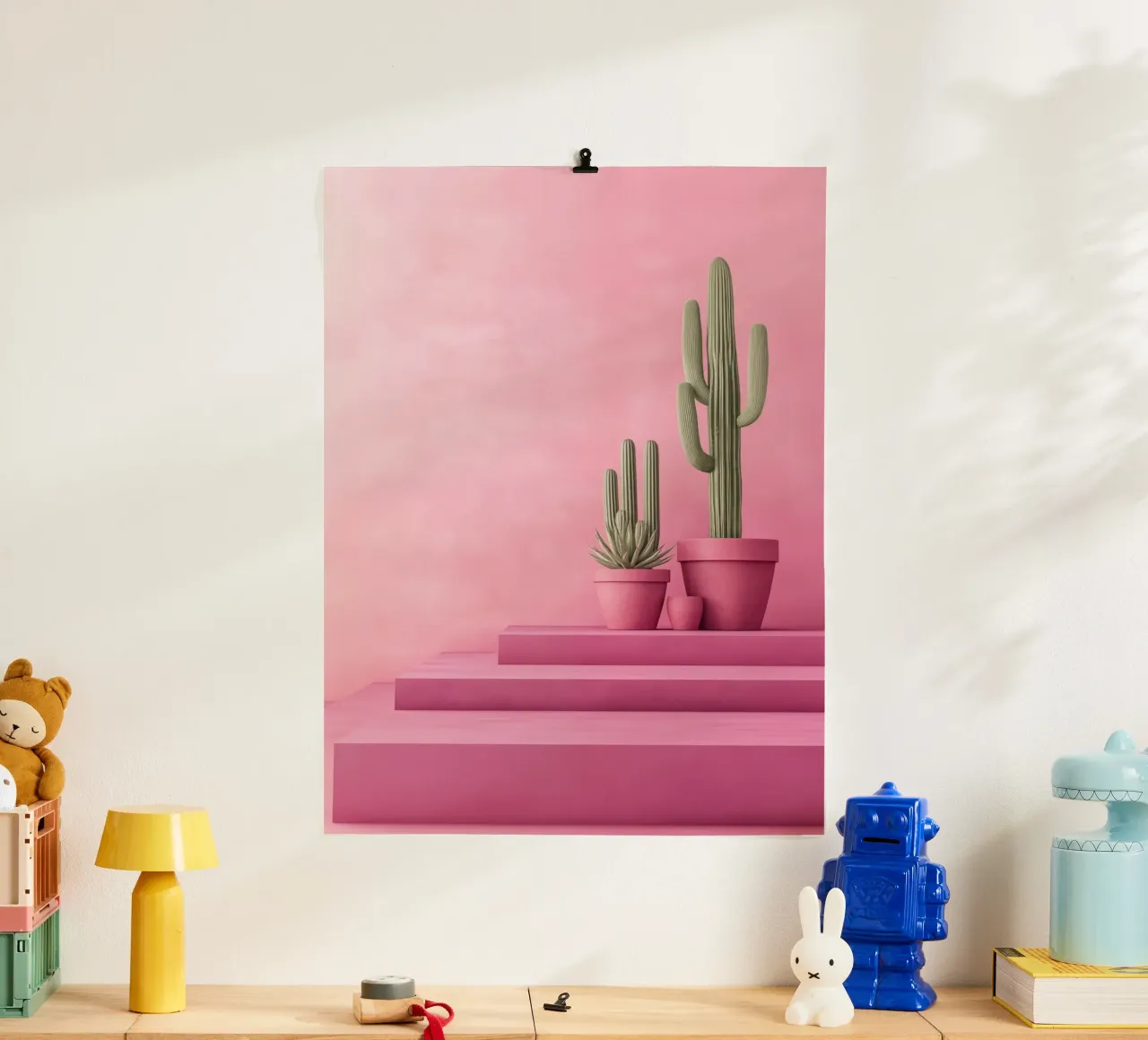 Cactus su rosa carta hahnemühle da Autofocus