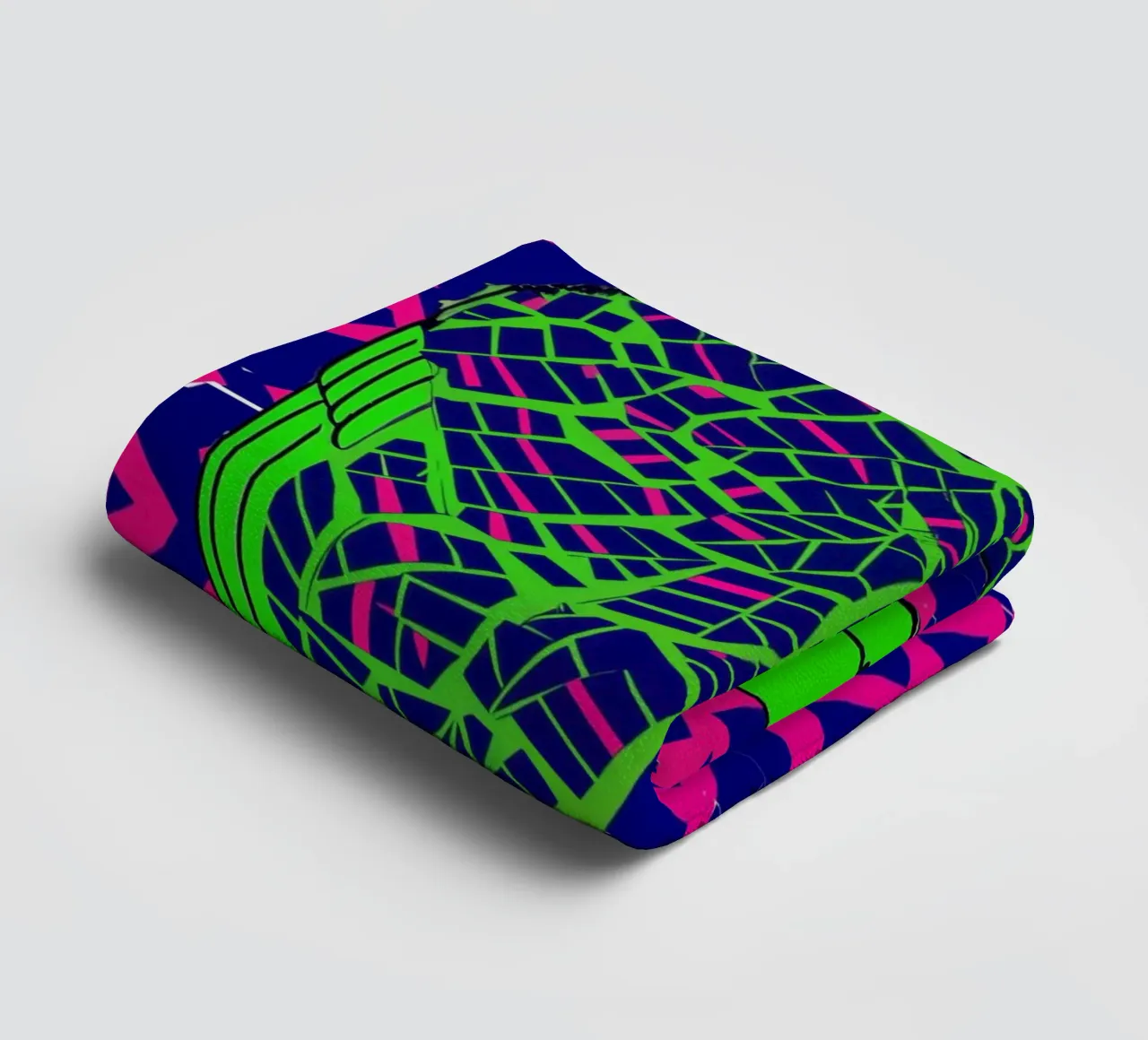 Abstraktes Neon-Tukan-Muster Handtuch von Autofocus
