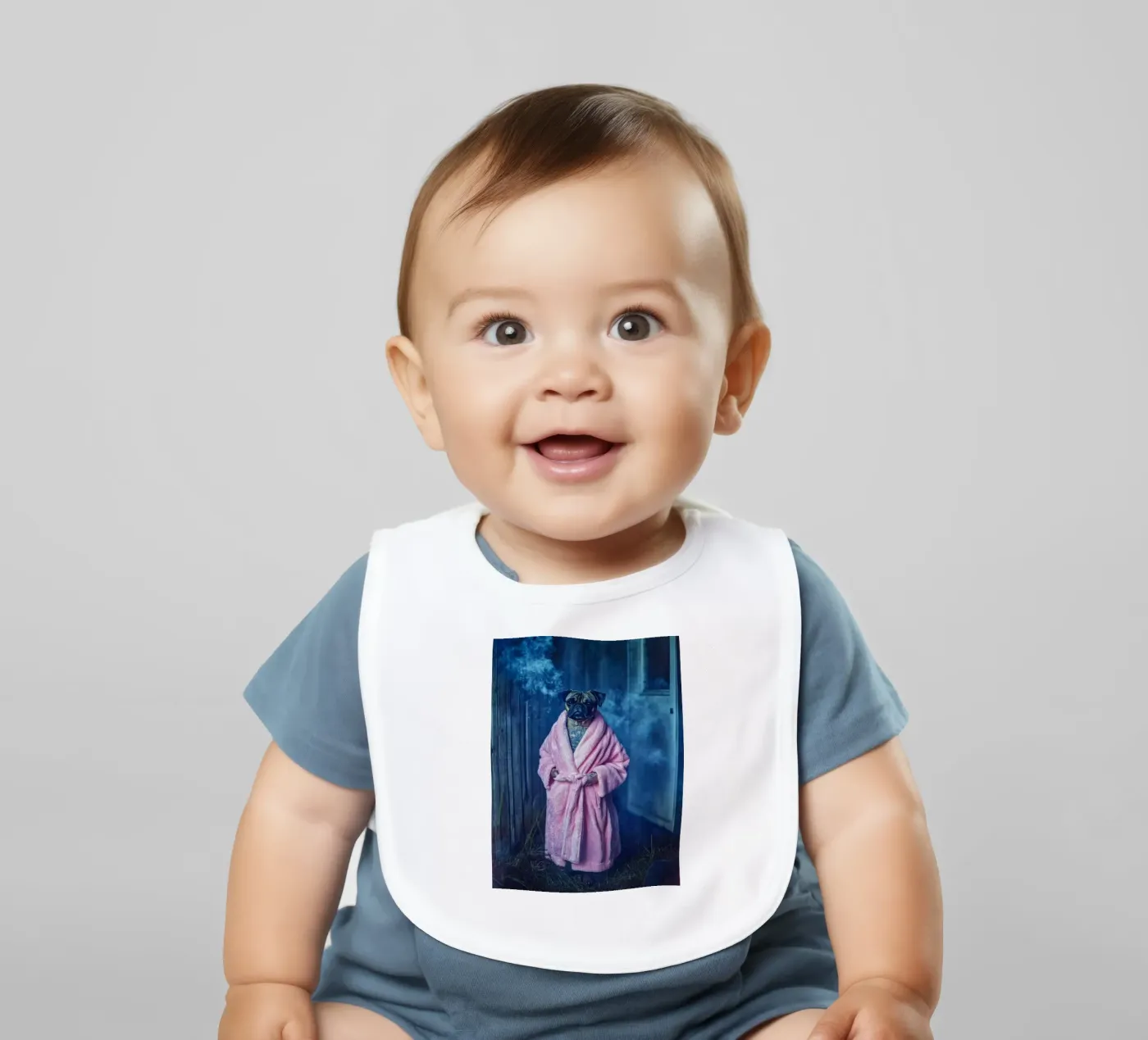 Roscoe baby bib by Affiches Chien Originales – Dogland