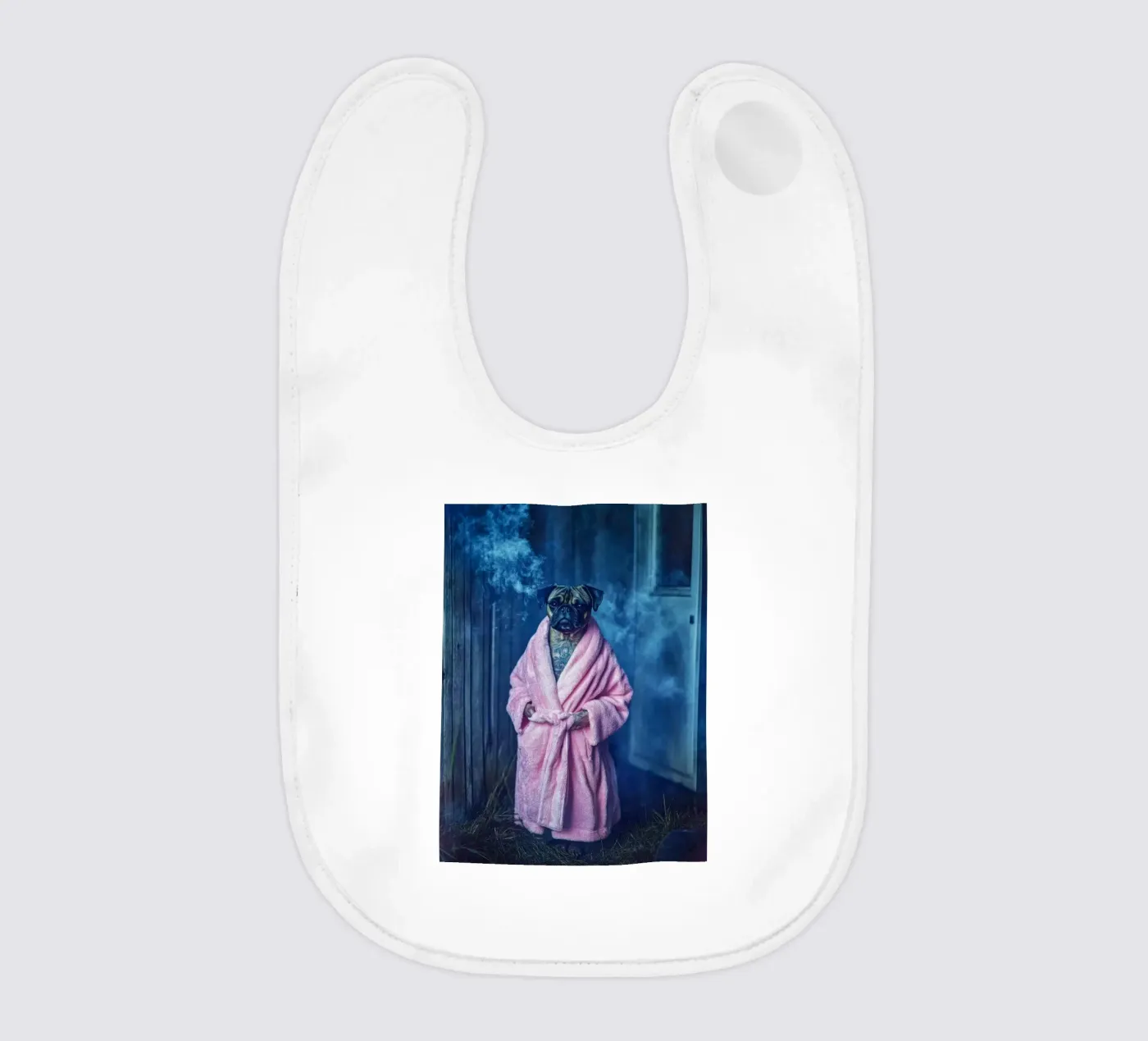 Roscoe baby bib by Affiches Chien Originales – Dogland