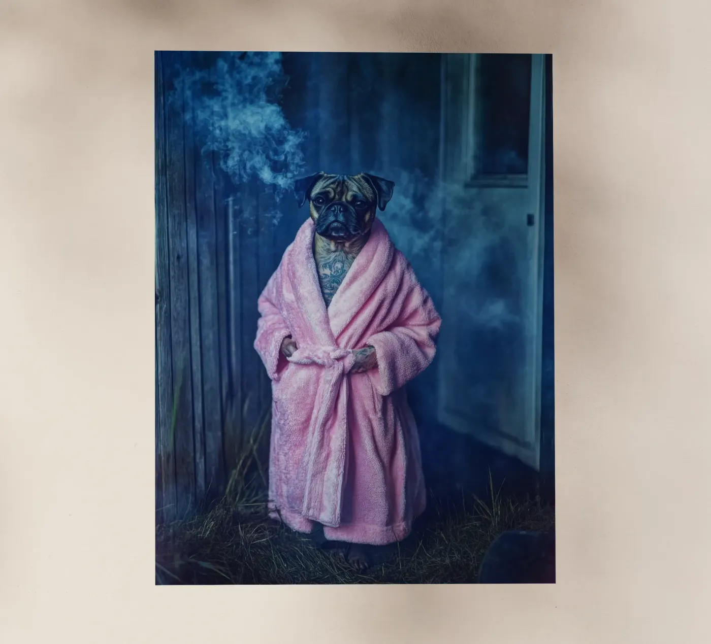 Roscoe pellicola backlit da Affiches Chien Originales – Dogland