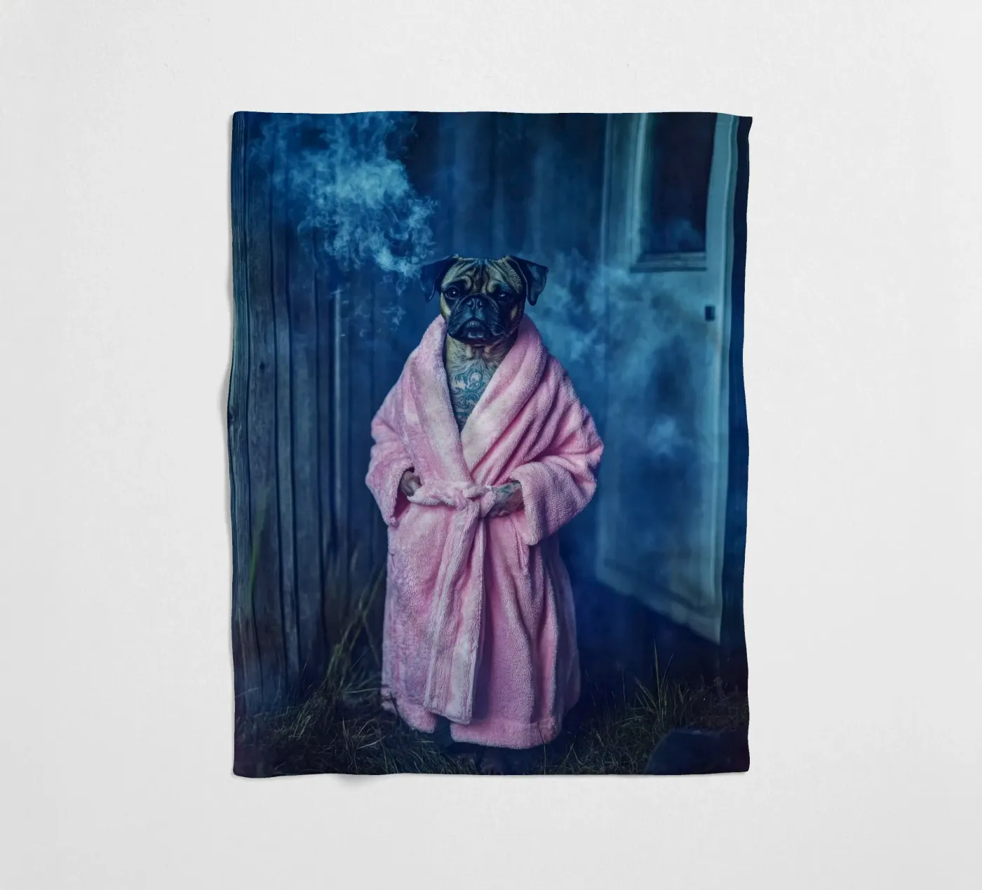 Roscoe Fleecedecke von Affiches Chien Originales – Dogland