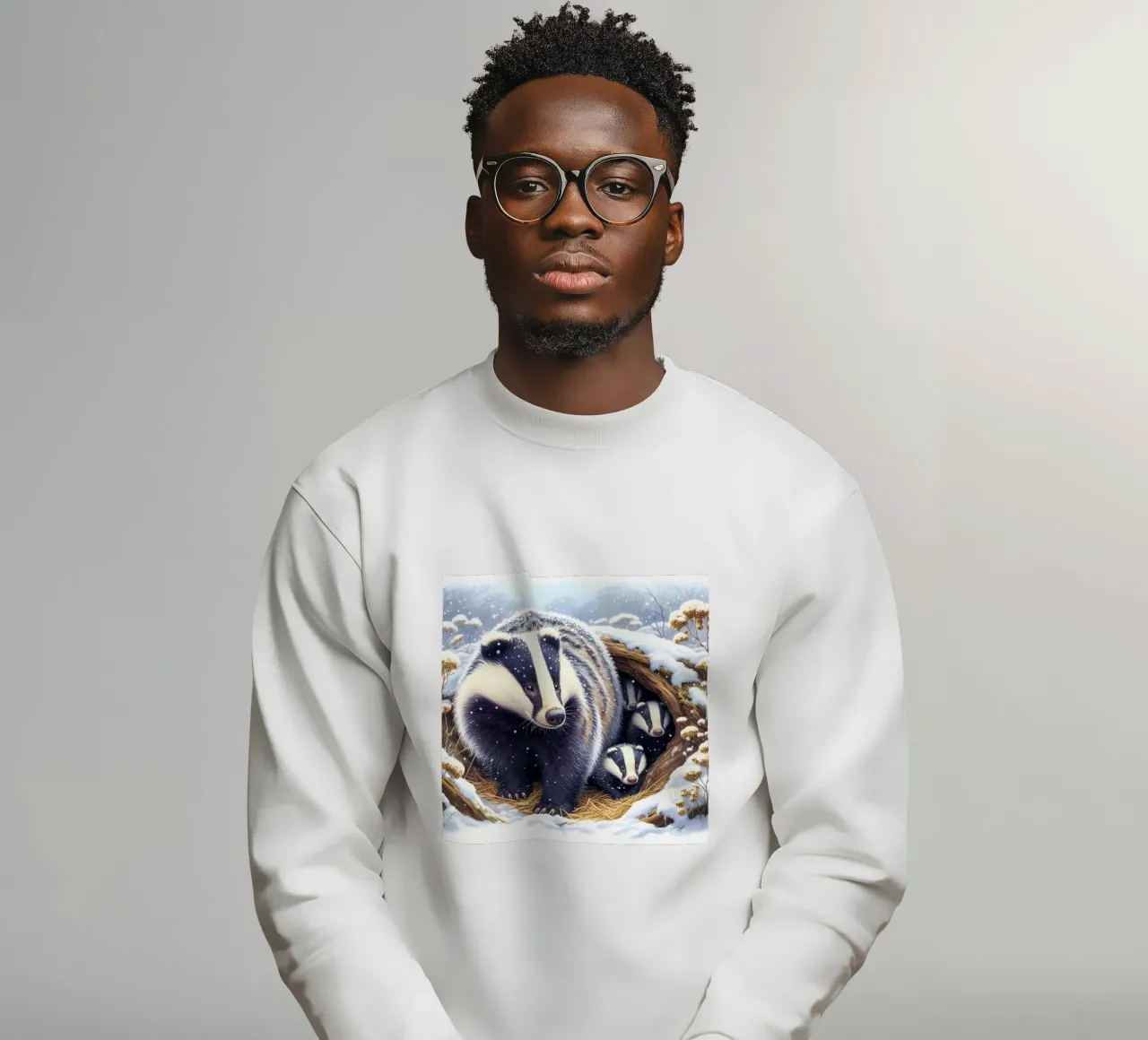 Tasso in inverno felpa da ARTOMATIC