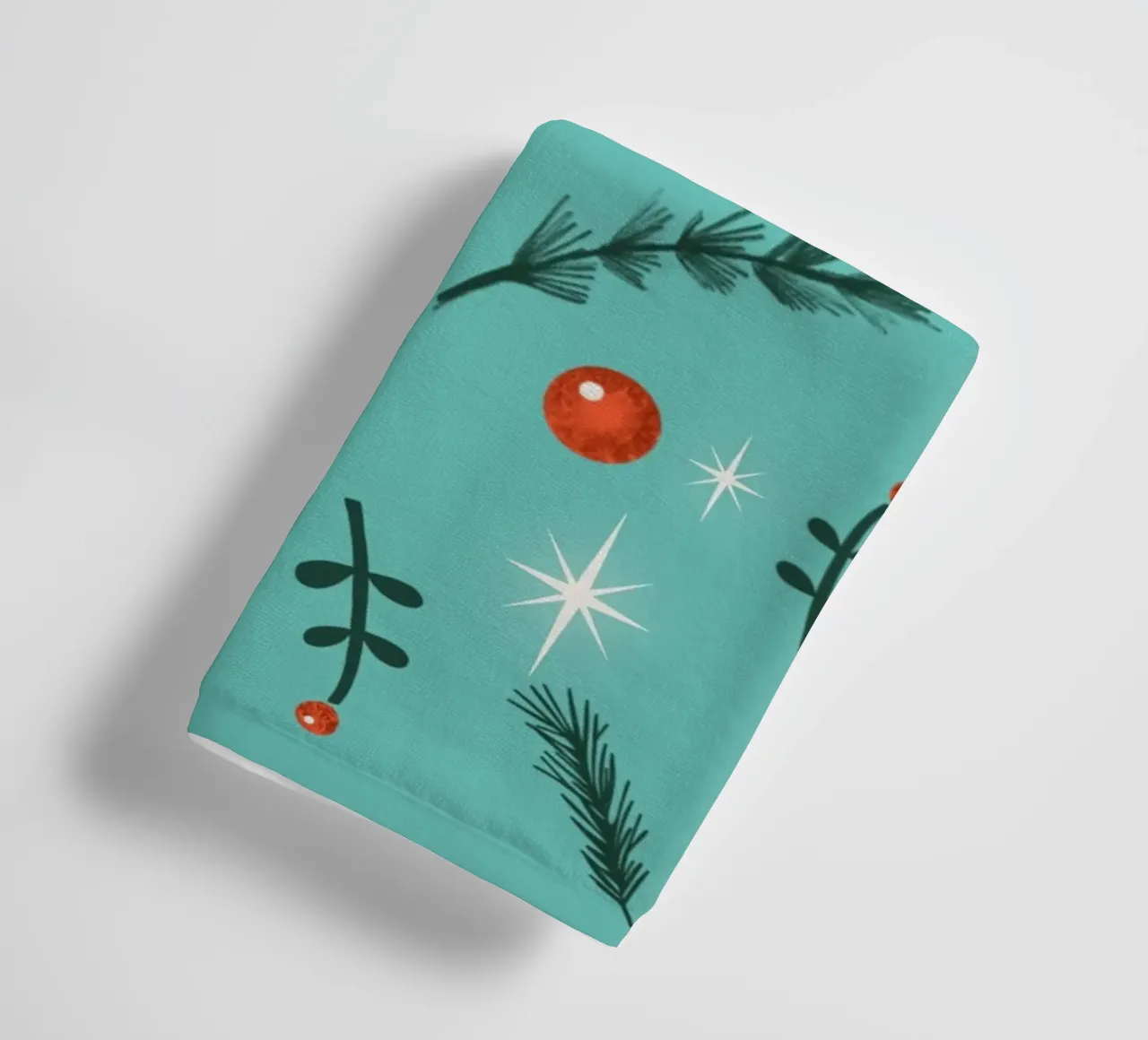 Navidad Follaje Azul toalla de baño de susanacosta