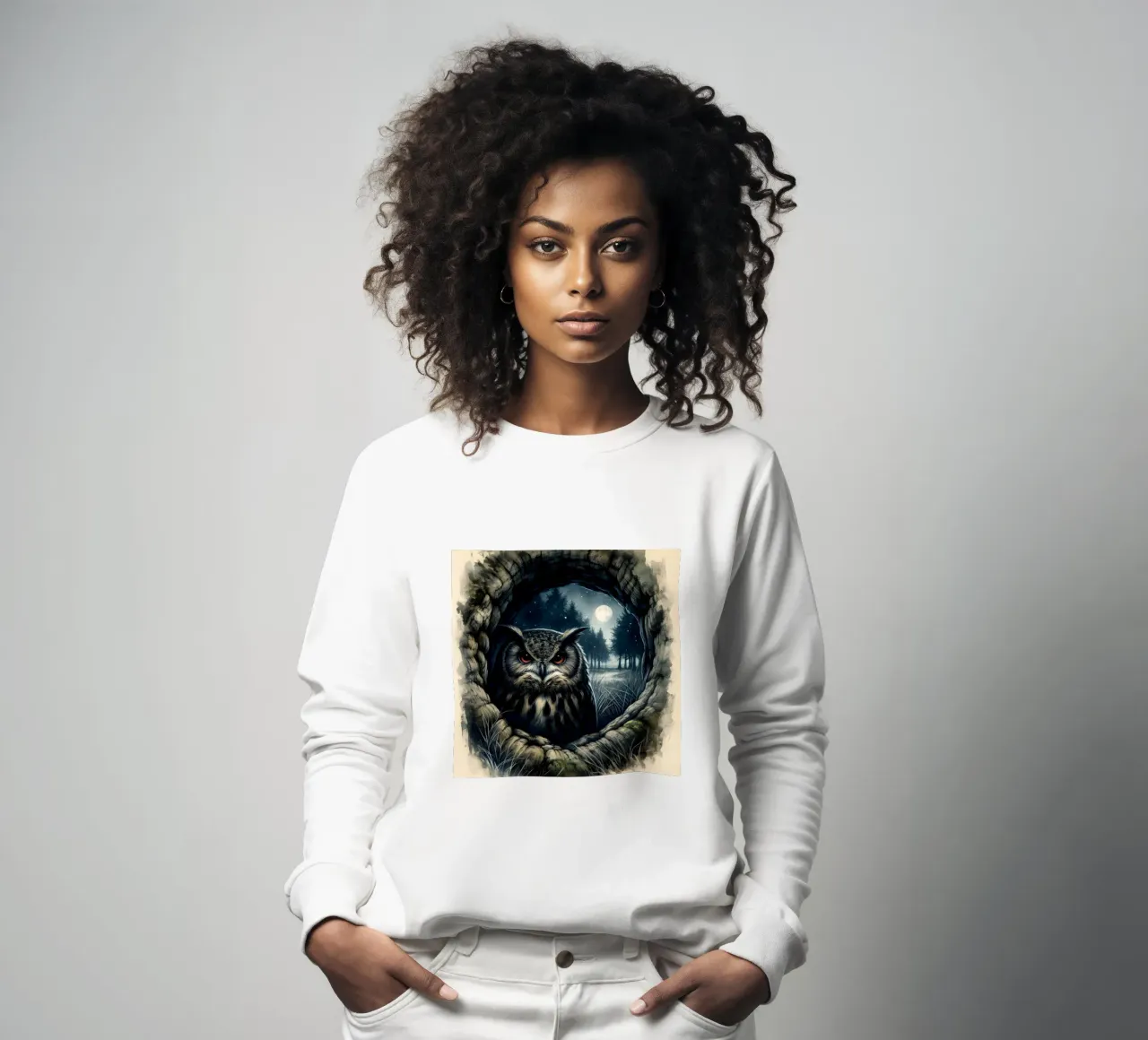 OWL IN WINTER sweatshirt by ARTOMATIC