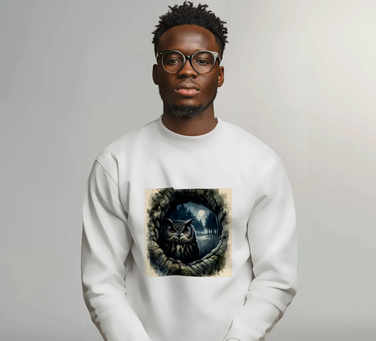 OWL IN WINTER sweatshirt by ARTOMATIC