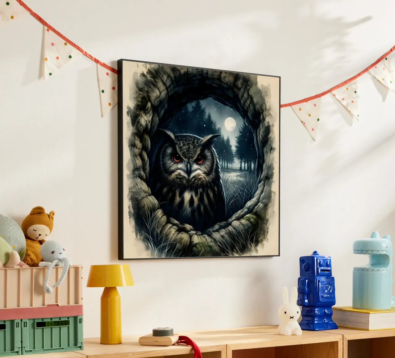 GUFO IN INVERNO alluminio dibond da ARTOMATIC