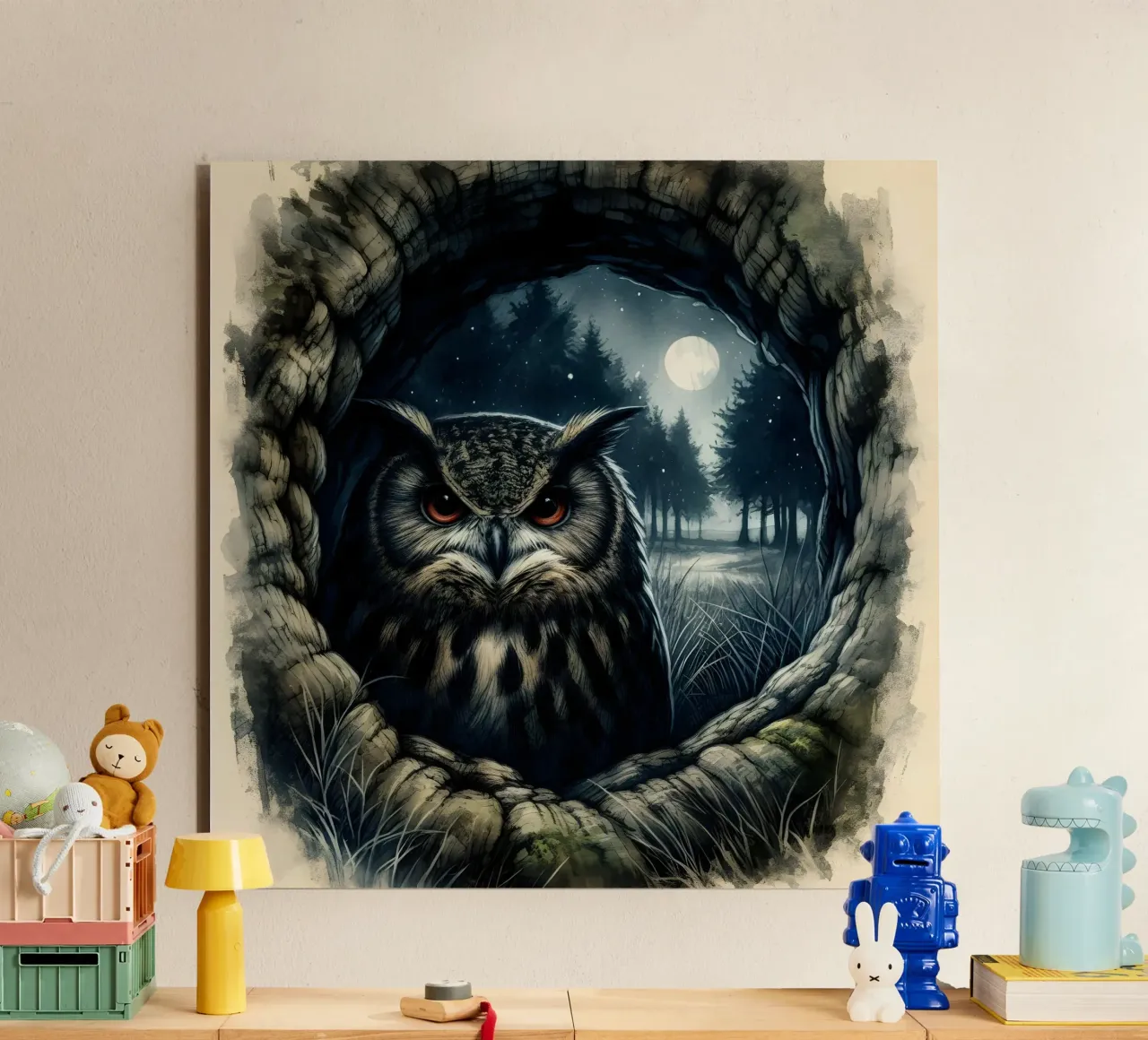 GUFO IN INVERNO alluminio dibond da ARTOMATIC