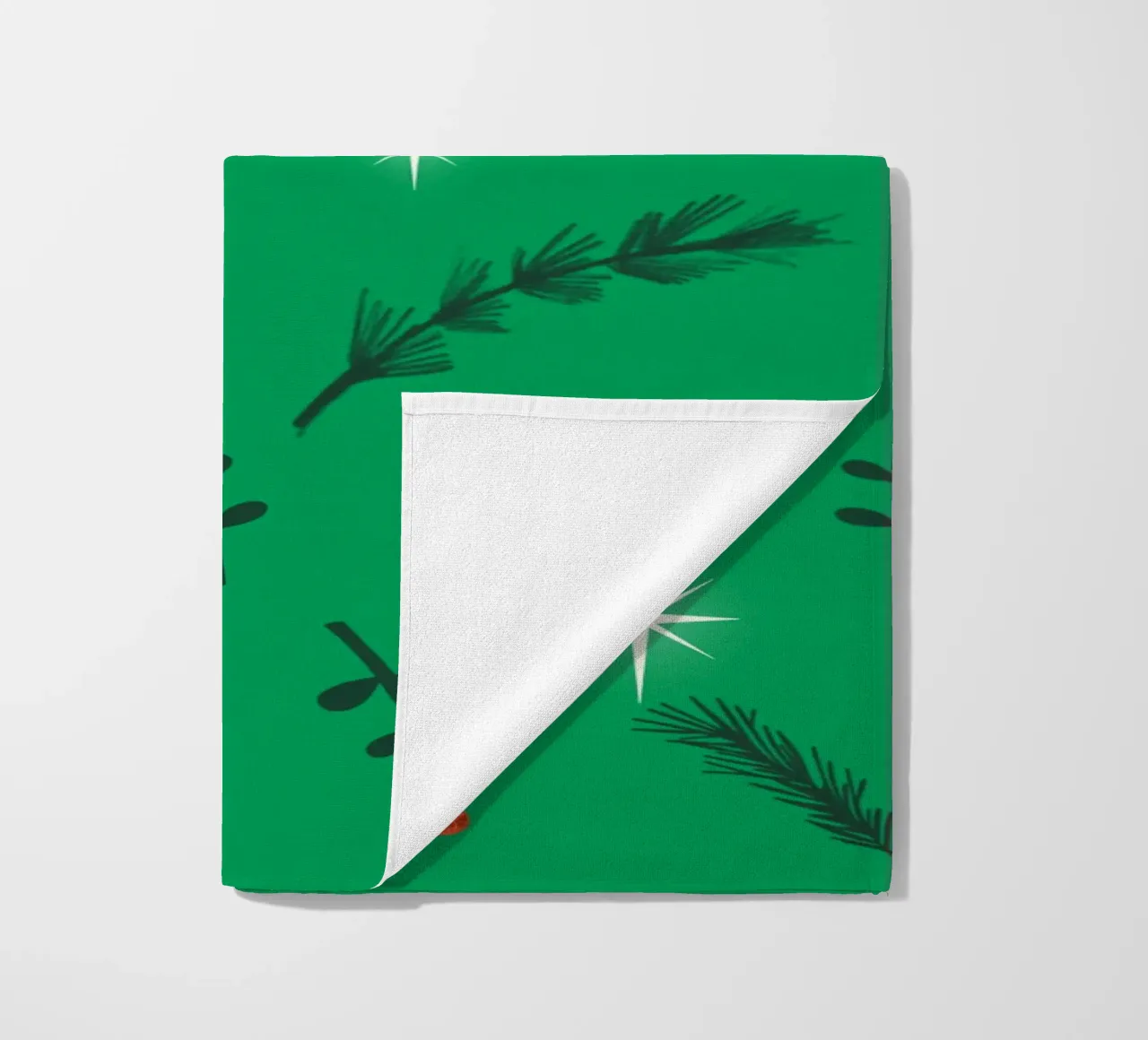 Christmas Foliage Green beach towel by susanacosta